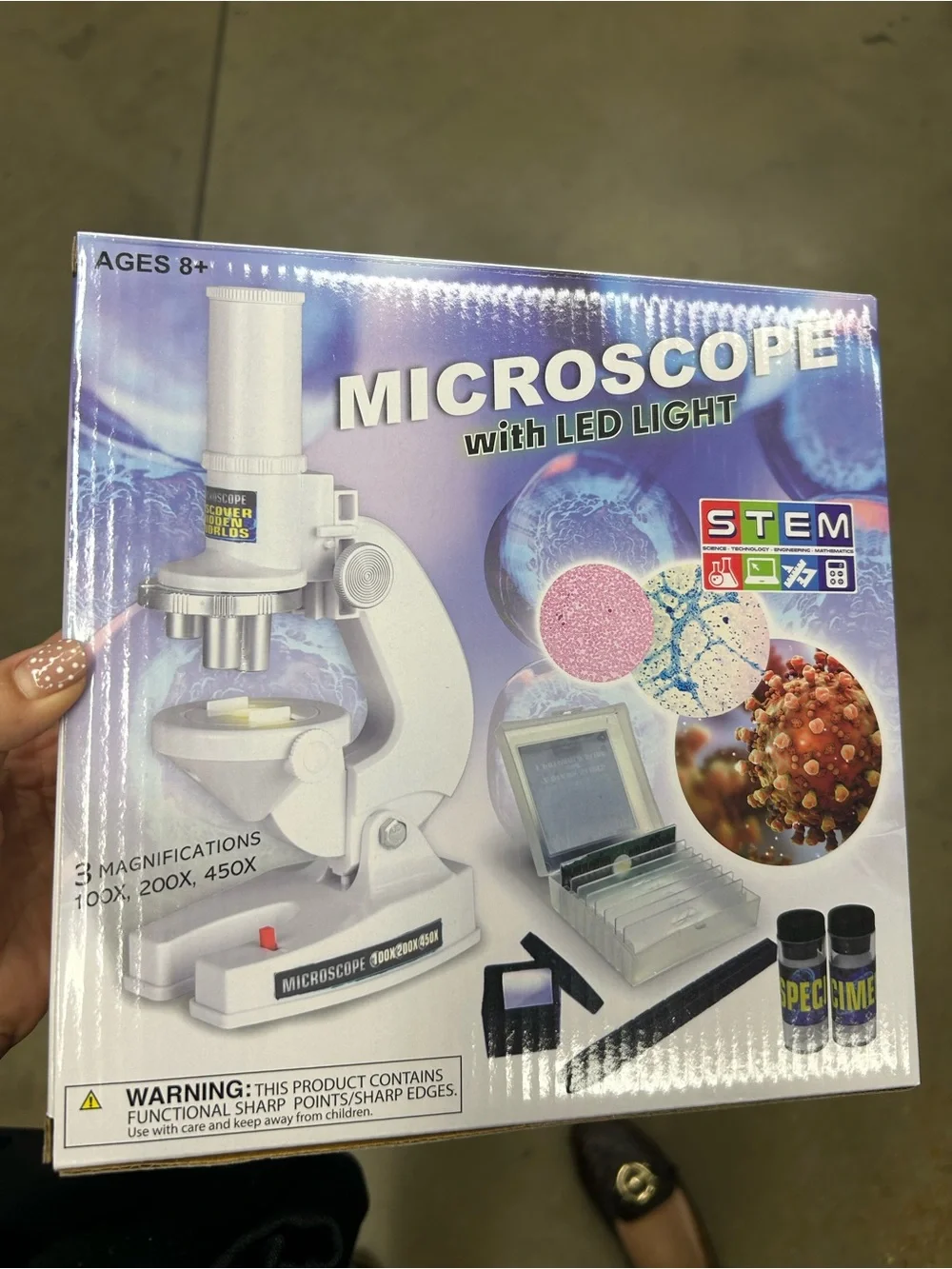NWT stem Kids Microscope with LED Light